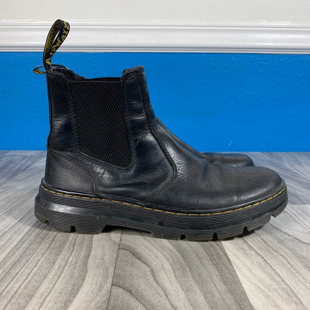 DR.MARTENS WOMENS EMBURY CHELSEA FLAT CASUAL FALL WINTER BOOT BLACK